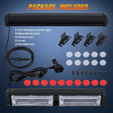 Nilight 40LED Blue Red Emergency Strobe Traffic Advisor Light Bar with Suction Cups Dash Safety Warning Hazard Flashing Lights Interior Front/Rear Windshield for Trucks Construction Vehicles, view 4