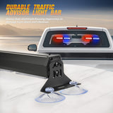 Nilight 40LED Blue Red Emergency Strobe Traffic Advisor Light Bar with Suction Cups Dash Safety Warning Hazard Flashing Lights Interior Front/Rear Windshield for Trucks Construction Vehicles, view 5
