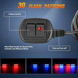 Nilight 40LED Blue Red Emergency Strobe Traffic Advisor Light Bar with Suction Cups Dash Safety Warning Hazard Flashing Lights Interior Front/Rear Windshield for Trucks Construction Vehicles, view 6