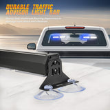 Nilight 40LED Blue White Emergency Strobe Traffic Advisor Light Bar with Suction Cups Dash Safety Warning Hazard Flashing Lights Interior Front/Rear Windshield for Trucks Construction Vehicles, view 5