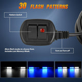 Nilight 40LED Blue White Emergency Strobe Traffic Advisor Light Bar with Suction Cups Dash Safety Warning Hazard Flashing Lights Interior Front/Rear Windshield for Trucks Construction Vehicles, view 6