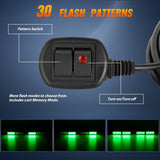 Nilight 40LED Green Emergency Strobe Traffic Advisor Light Bar with Suction Cups Dash Safety Warning Hazard Flashing Lights Interior Front/Rear Windshield for Trucks Construction Vehicles, view 6