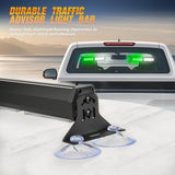 Nilight 40LED Green White Emergency Strobe Traffic Advisor Light Bar with Suction Cups Dash Safety Warning Hazard Flashing Lights Interior Front/Rear Windshield for Trucks Construction Vehicles, view 5