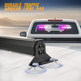 Nilight 40LED Purple White Emergency Strobe Traffic Advisor Light Bar with Suction Cups Dash Safety Warning Hazard Flashing Lights Interior Front/Rear Windshield for Trucks Construction Vehicles, view 5