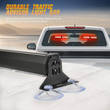 Nilight 40LED Red Emergency Strobe Traffic Advisor Light Bar with Suction Cups Dash Safety Warning Hazard Flashing Lights Interior Front/Rear Windshield for Trucks Construction Vehicles, view 5