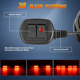 Nilight 40LED Red Emergency Strobe Traffic Advisor Light Bar with Suction Cups Dash Safety Warning Hazard Flashing Lights Interior Front/Rear Windshield for Trucks Construction Vehicles, view 6
