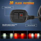 Nilight 40LED Red White Emergency Strobe Traffic Advisor Light Bar with Suction Cups Dash Safety Warning Hazard Flashing Lights Interior Front/Rear Windshield for Trucks Construction Vehicles, view 6