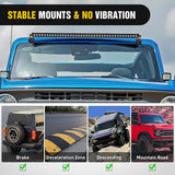 Nilight 42 inch Curved LED Light Bar Bracket Mounting Upper Windshield Roof Cab Brackets Compatible with Ford Bronco 2 Door and 4 Door 2021 2022 2023 2024, view 5