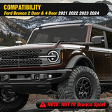 Nilight 42 inch Curved LED Light Bar Bracket Mounting Upper Windshield Roof Cab Brackets Compatible with Ford Bronco 2 Door and 4 Door 2021 2022 2023 2024, view 6