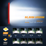 Nilight 42 Inch Triple Row Red Shell Spot Flood Curved Led Light Bar | 14AWG Wire 5Pin Switch, view 5