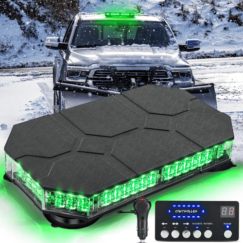 Nilight 42 Leds Roof Top Green Emergency Strobe Light Control Panel Magnetic Mount