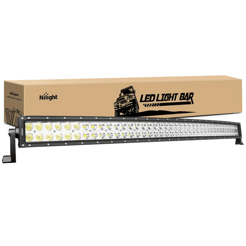 Nilight 42 Inch 240W Double Row Curved Spot Flood LED Light Bar