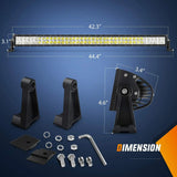 Nilight 42 Inch 240W Double Row Spot Flood LED Light Bar, view 2
