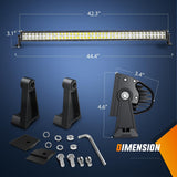 Nilight 42Inch 240W Spot Flood Combo Led Light Bar Off Road Driving Lights Boat Lights Fog Light 12V On/Off 5 Pin Rocker Switch Power 14AWG Wiring Harness Kit-1 Lead for Trucks, view 2