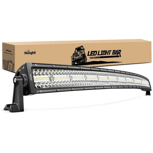 Nilight 42 Inch 320LED Triple Row Curved Spot Flood LED Light Bar