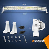 Nilight 42 Inch 320Leds Spot Flood Combo White Case Led Light Bar, view 2