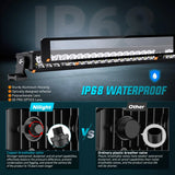 Nilight 42 Inch 39LED Single Row Spot Screw-Less Night Vision LED Light Bar | 16AWG Wire 5Pin Switch, view 6