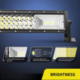 Nilight 42 Inch 648W 43000LM Triple Row Spot Flood LED Light Bar, view 4