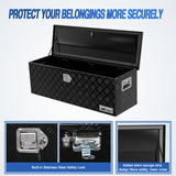 Nilight 44 Inch Truck Tool Box Heavy Duty Aluminum Stripes Plated Pick Up Truck Bed Toolboxes 44 Inchx15 Inchx15 Inch Waterproof Storage Organizer for Bed of Truck RV Trailer with Side Handle Lock Keys, Black, view 3