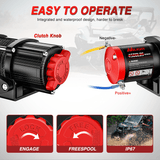 Nilight 4500 lb ATV/UTV Electric Winch Kit With Synthetic Winch Rope, view 3