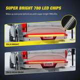 Nilight 48 Inch Aluminum Frame Triple Row 780 Leds Red White Light Strip, view 4
