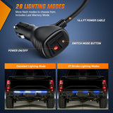 Nilight 48 Inch 288 LED Tailgate Strobe Light Strip Blue White | 28 Light Modes Double Row Waterproof Warning Rear Window Lamp for Pickup, Trailers, Construction Vehicles, Car, SUV, view 2