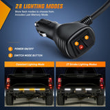 Nilight 48 Inch Truck Tailgate Strobe Light Strip Tail Emergency Bar Rear Window Warning Lamp Ultra-Bright Double Row 288 LED for Pickup Trailers Construction Vehicles Car SUV, Amber White, view 2