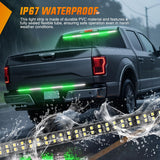 Nilight 48 Inch Truck Tailgate Strobe Light Strip Tail Emergency Bar Rear Window Warning Lamp Ultra-Bright Double Row 288 LED for Pickup Trailers Construction Vehicles Car SUV, Green White, view 4