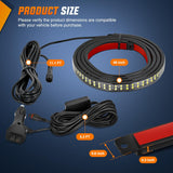 Nilight 48 Inch Truck Tailgate Strobe Light Strip Tail Emergency Bar Rear Window Warning Lamp Ultra-Bright Double Row 288 LED for Pickup Trailers Construction Vehicles Car SUV, Green White, view 6