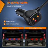 Nilight 48 Inch Truck Tailgate Strobe Light Strip Tail Emergency Bar Rear Window Warning Lamp Ultra-Bright Double Row 288 LED for Pickup Trailers Construction Vehicles Car SUV, Red Blue, view 2
