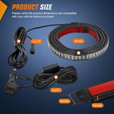Nilight 48 Inch Truck Tailgate Strobe Light Strip Tail Emergency Bar Rear Window Warning Lamp Ultra-Bright Double Row 288 LED for Pickup Trailers Construction Vehicles Car SUV, Red Blue, view 6