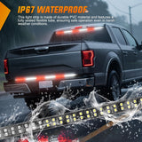 Nilight 48 Inch Truck Tailgate Strobe Light Strip Tail Emergency Bar Rear Window Warning Lamp Ultra-Bright Double Row 288 LED for Pickup Trailers Construction Vehicles Car SUV, Red White, view 4