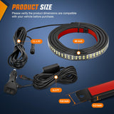 Nilight 48 Inch Truck Tailgate Strobe Light Strip Tail Emergency Bar Rear Window Warning Lamp Ultra-Bright Double Row 288 LED for Pickup Trailers Construction Vehicles Car SUV, White, view 6