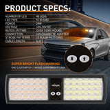 Nilight 48 LED Amber White Emergency Warning Strobe Lights, view 4