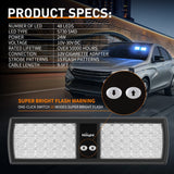 Nilight 48 LED Blue Emergency Warning Strobe Lights, view 4