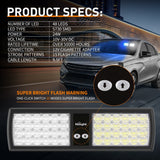Nilight 48 LED Blue White Emergency Warning Strobe Lights, view 4