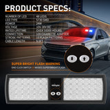 Nilight 48 LED Red Blue Emergency Warning Strobe Lights, view 4
