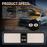 Nilight 48 LED Amber Emergency Warning Strobe Lights, view 4