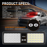 Nilight 48 LED Red White Emergency Warning Strobe Lights, view 4