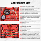 Nilight 48 pcs 0-140 PSI Fuel PSI Fuel Injection Pump Pressure Gauge Petrol Engine Diagnostic Tester Kit, view 4