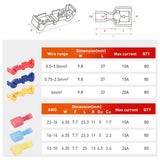 Nilight 480PCS/80 Pairs T-Tap Wire Connectors Terminals Kit, view 3