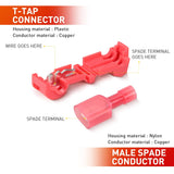 Nilight 480PCS/80 Pairs T-Tap Wire Connectors Terminals Kit, view 5
