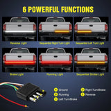 Nilight 48 Inch 360Leds Red White Amber Triple Row LED Tailgate Light Strip, view 2