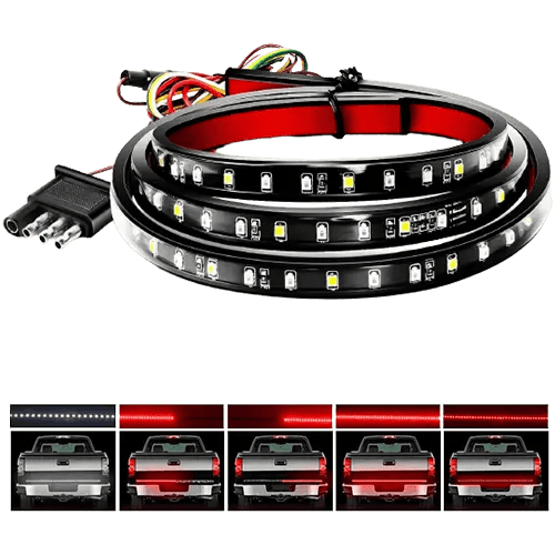Nilight 48/49 Inch 90Leds Red White LED Tailgate Light Strip