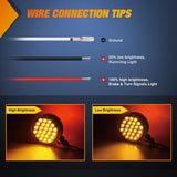 Nilight 48 Leds Amber Red Round Fender Pedestal Light (2 Pcs), view 2