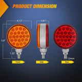 Nilight 48 Leds Amber Red Round Fender Pedestal Light (2 Pcs), view 3