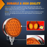 Nilight 48 Leds Amber Red Round Fender Pedestal Light (2 Pcs), view 5