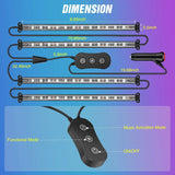Nilight 48Leds RGB Interior Light Strip APP Remote Dual Control 4PCS, view 4