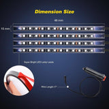 Nilight 48Leds RGB Interior Light Strip Remote Control 4PCS, view 3