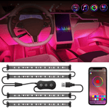 Nilight 48Leds RGB USB Interior Light Strip APP Remote Control 4PCS, view 2